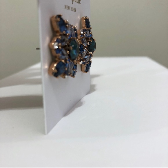 Kate Spade Blue Crystals Earrings Studs - Picture 3 of 5